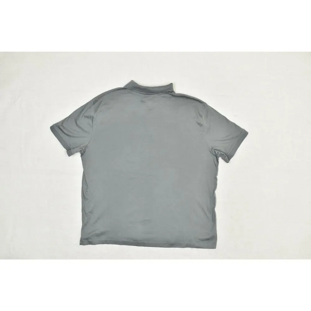 NEW Banana Republic Men Gray Luxe Touch Performance Slim Fit Polo Shirt Size XXL